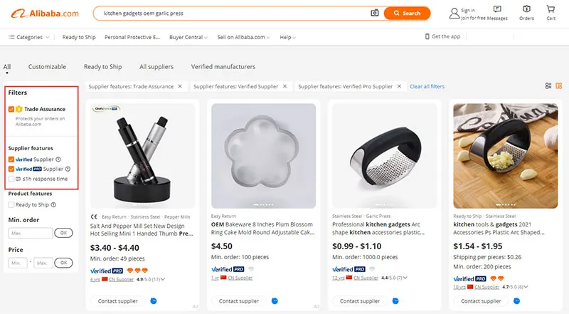 Cách tìm nhà cung cấp hợp pháp trên Alibaba